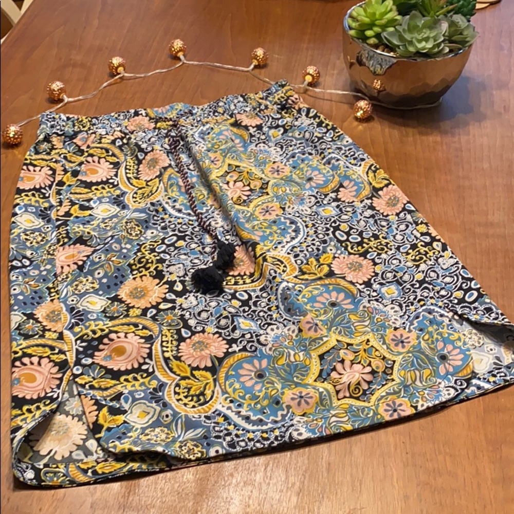 Loft drawstring skirt